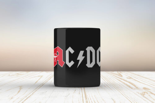 Tasse "Never to Old for Rock" -Black